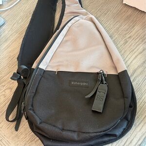 Sherpani Black and Tan Women’s  Sling Bag